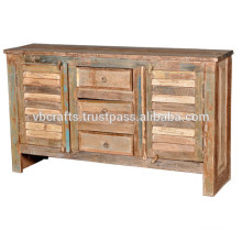 shutter panel sideboard with 3 drawer reclaimed timber